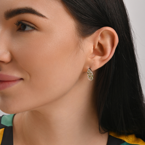 Срібний набір з золотими пластинами