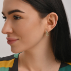 Срібні сережки з золотими пластинами