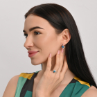 Срібний набір з золотими накладками