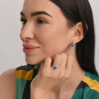 Срібний набір з золотими накладками