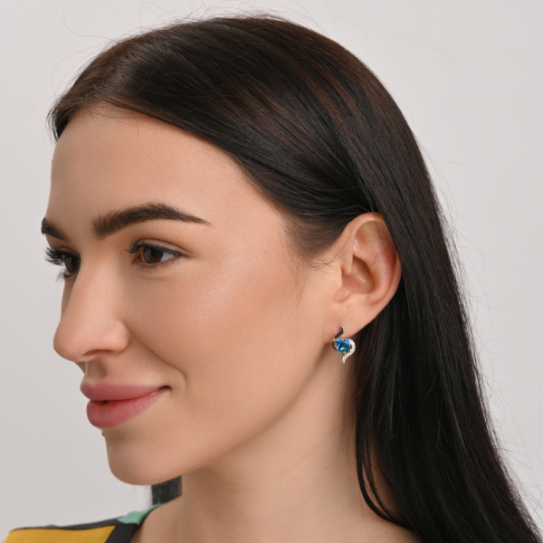 Срібний набір з золотими накладками