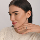 Срібний гарнітур з золотими пластинами