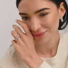 Срібний гарнітур з золотими пластинами