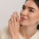 Срібний гарнітур з золотими пластинами