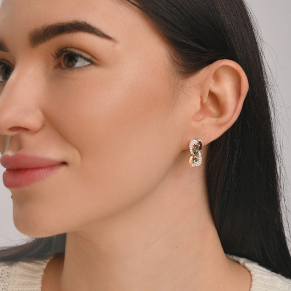 Срібний гарнітур з золотими пластинами