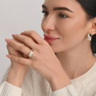 Серебряный набор с золотыми пластинами