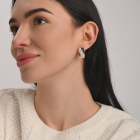 Сережки срібні з золотом