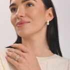 Срібна каблучка з золотими накладками