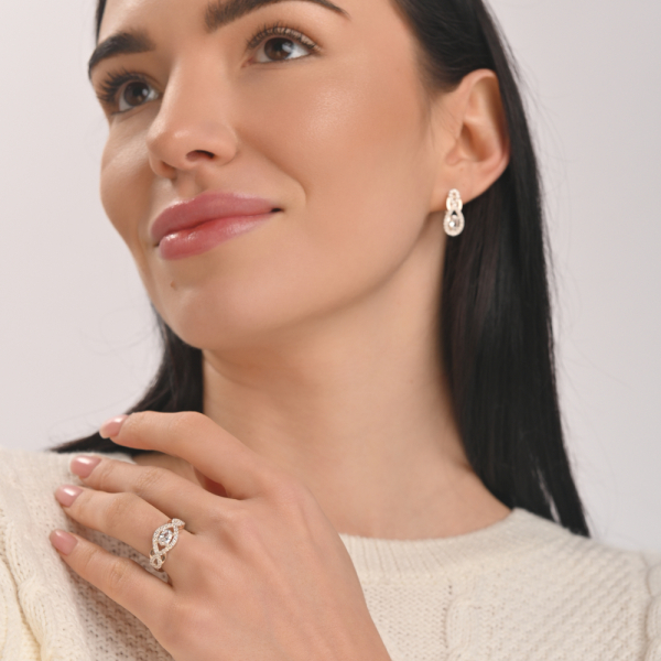 Срібна каблучка з золотими накладками