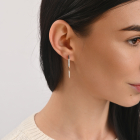 Срібні сережки з золотом