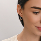 Срібні сережки з золотом