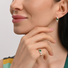 Срібний гарнітур з золотими пластинами