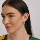 Срібні сережки з золотими накладками