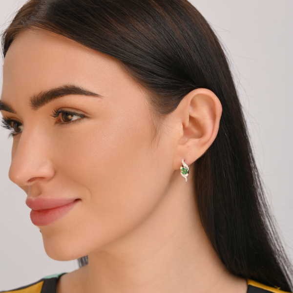 Срібні сережки з золотими накладками