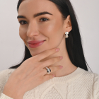 Срібні сережки з золотими накладками