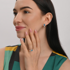 Срібні сережки з золотими накладками