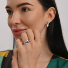 Комплект срібний з золотом