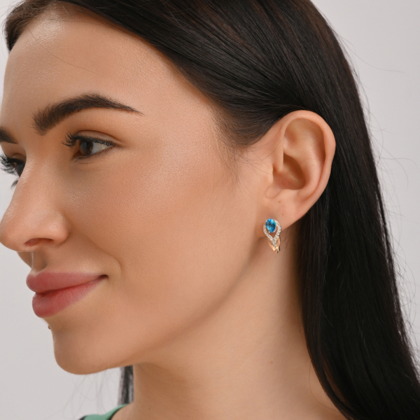 Срібні сережки з золотими накладками