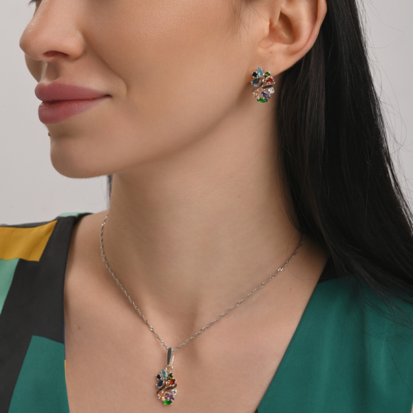 Срібна підвіска з пластинами золота