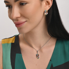 Срібні сережки з золотими накладками