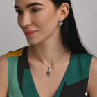 Срібні сережки з золотими накладками