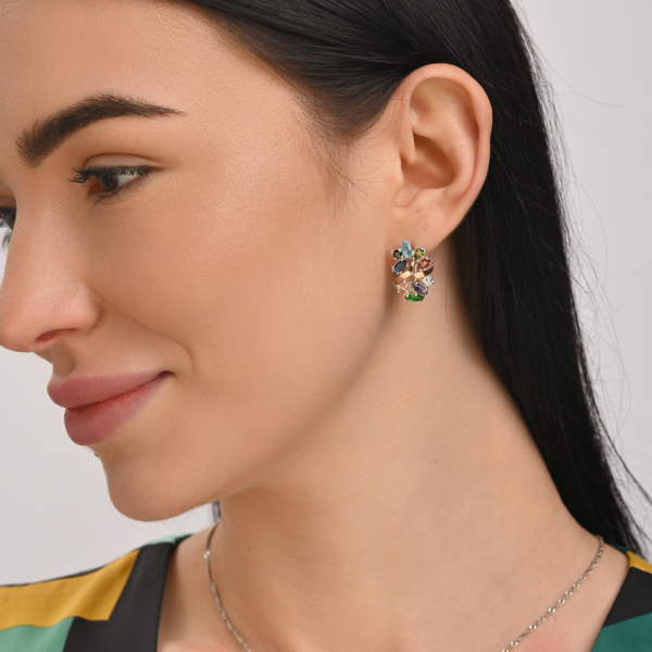 Серебряный набор с золотыми пластинами