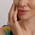 Срібний комплект з золотими вставками