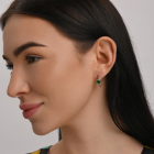 Срібний комплект з золотими вставками