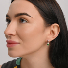 Срібні сережки з золотими вставками