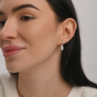 Срібні сережки з золотом