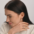 Срібна каблучка з золотими пластинами