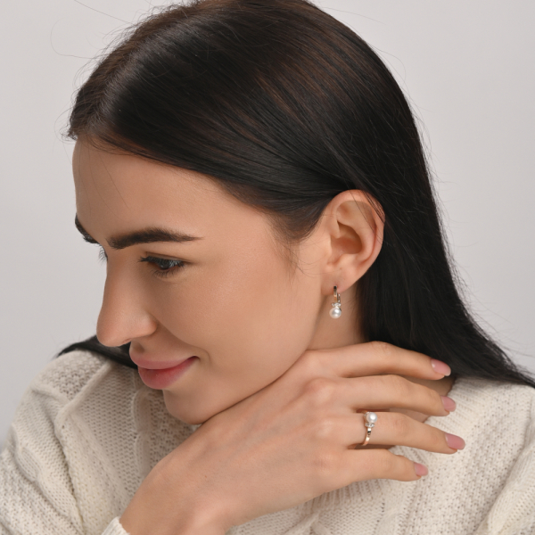 Срібна каблучка з золотими пластинами