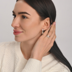 Срібні сережки з золотими накладками