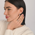 Срібні сережки з золотими накладками