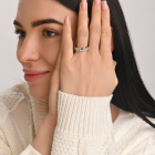 Срібне кільце з золотом