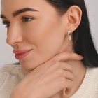 Срібні сережки з золотими накладками