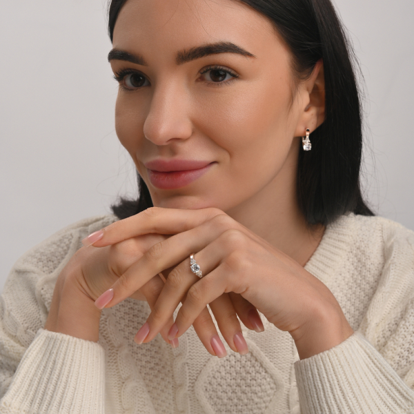 Срібний гарнітур з золотом