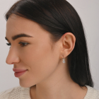 Срібні сережки з золотом