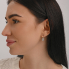 Срібні сережки з золотом