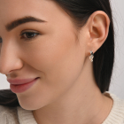 Срібні сережки з золотими пластинами