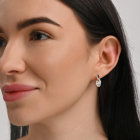 Срібний комплект прикрас( Браслет, сережки та каблучка)