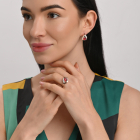 Срібні сережки з золотими накладками