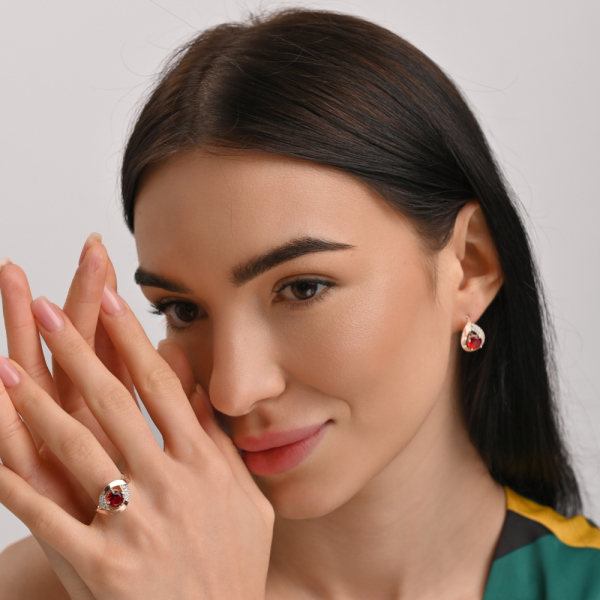 Срібні сережки з золотими накладками