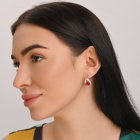 Срібні сережки з золотими накладками