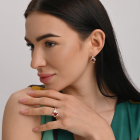 Срібний набір з золотими пластинами