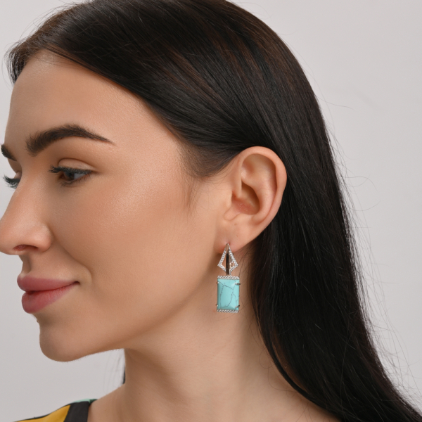 Срібні сережки з кабашонами