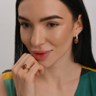 Срібний комплект з золотими пластинами