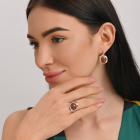 Срібний гарнітур з золотими пластинами