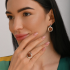 Срібний гарнітур з золотими пластинами