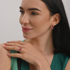 Срібний набір з золотими пластинами